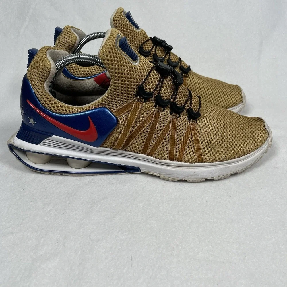 Nike‎ Shox Gravity Mens AR1999-700 Metallic Gold Red Blue USA Olympic Shoes 11